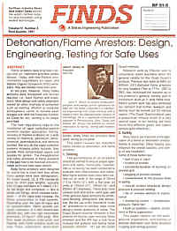 Finds - Stokes Engineering Publication Vol IV, Number 3, Third Quarter, 1991  NAO Article RP 91-9 FLAME ARRESTORS 6 Pages 