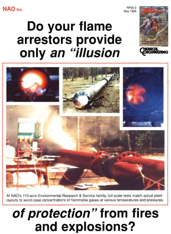 Chemical Engineering May 1996 - Do your flame arrestors provide only an "illusion of protection" from fires & explosions ?