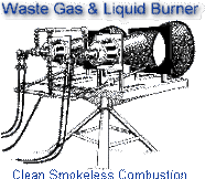 Rental  Waste Burner for Liquid / Gas -- Clean Smokeless Combustion