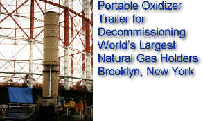 NAO Portable Thermal Oxidizer -- Brooklyn, NY -- Natural Gas and Odor Control for decommissioning world's largest gas holders